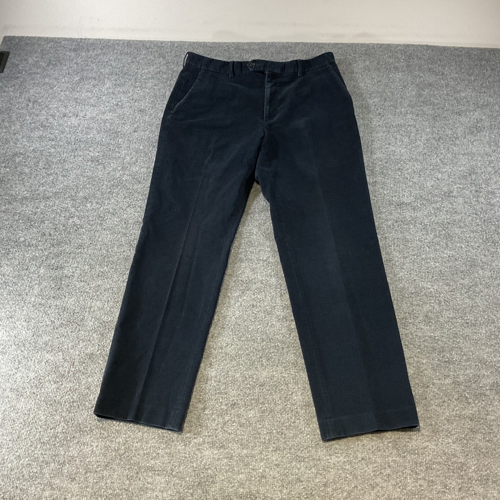 Lauren Ralph Lauren Mens Navy Blue Fine Wale Corduroy Straight Trousers 32x29